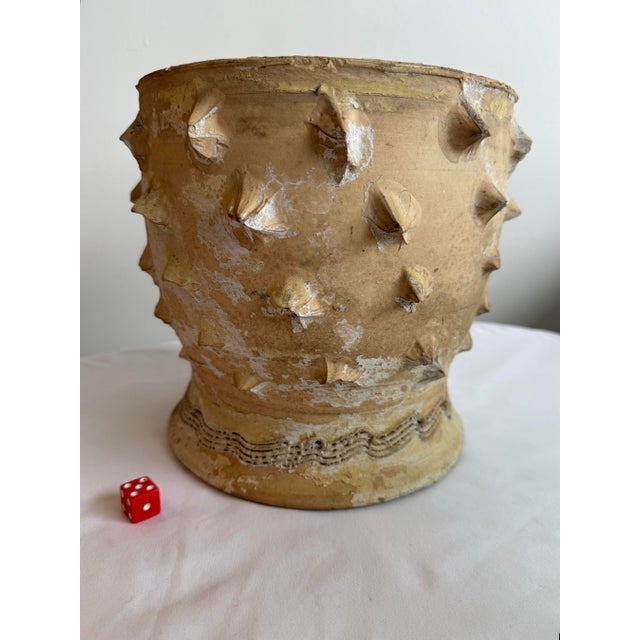 Brutalist Vintage Mid Century Brutalist Folk Art Pinch Pot Planter in the Sytle of Dexter Pottery For Sale - Image 3 of 11