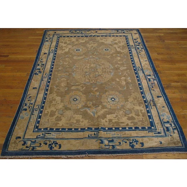 Mid 19th Century Chinese Ningxia Carpet ( 5'3" x 7'2" - 160 x 218 )