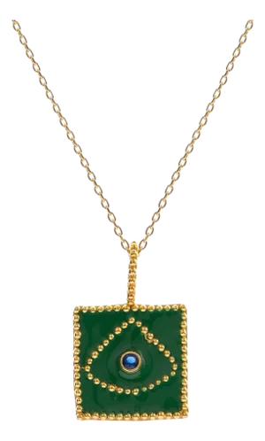 Mystic Verde Evil Eye Gold Necklace