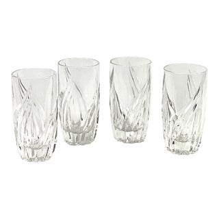 1990s Lenox-“Debut”-Hand Blown, Cut, and Polished Tumbler Glasses – Set of Four For Sale