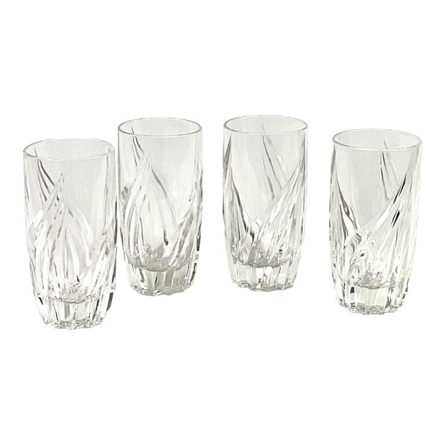 1990s Lenox-“Debut”-Hand Blown, Cut, and Polished Tumbler Glasses – Set of Four For Sale