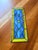 Blue Vintage Geometric Leaded Stained Glass Panel With Opalescent Art Glass For Sale - Image 8 of 8