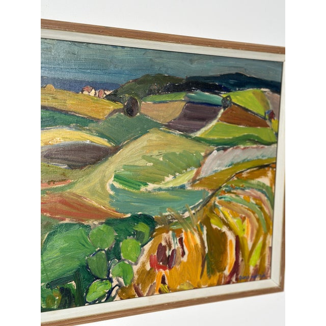 Doris Hennix, Landscape, 1948, Oil on Panel, Framed For Sale - Image 8 of 15