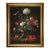 "Vase of Flowers" After Jan Davidsz DeHeem, Contemporary Reproduction Print on Canvas, Small Gold Frame, 16 x 20 For Sale