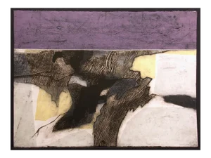 Clare Romano "Night Canyon" Hand Signed Limited Edition Collagraph Etching