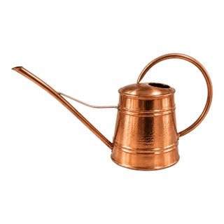 Vintage Polished Copper Long-Spout Watering Can For Sale