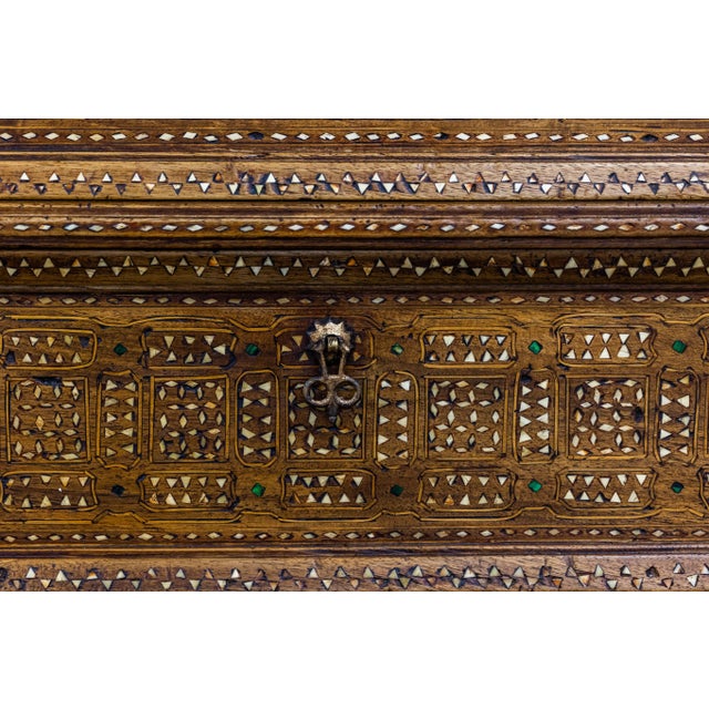 Brown Inlaid 18th C Bargueño For Sale - Image 8 of 9