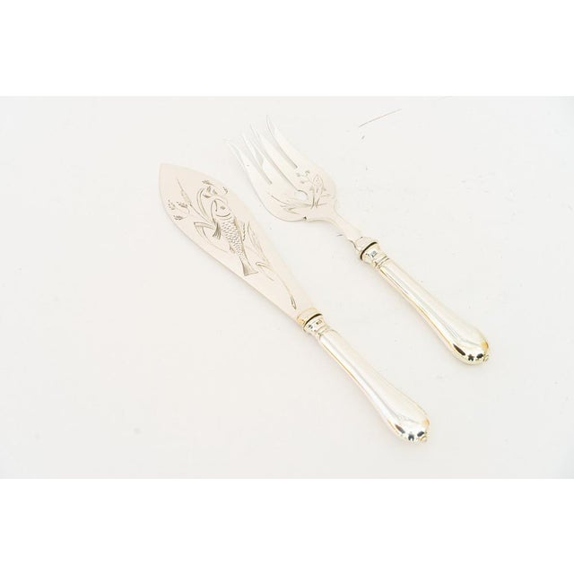 Only polished fish knife: h: 2cm w:5cm d: 30cm fork: h: 2cm w: 5cm d: 26cm