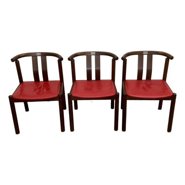 Vintage Mid Century Teak Dining Chairs Attributed to B Hans J.Frydendal for Boltinge, Set of 3 For Sale