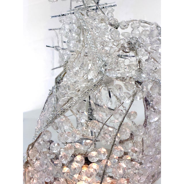 Italian Vintage Venetian Style Lucite Crystal Ship Motif Chandelier For Sale - Image 18 of 18