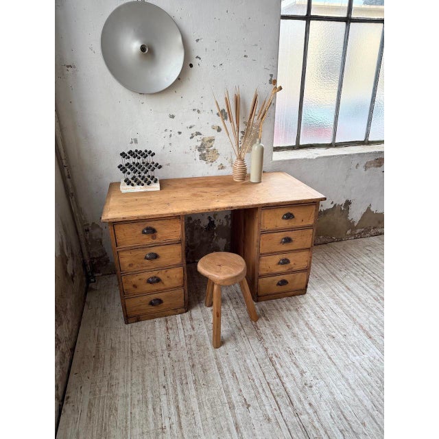 1950s Pine Workshop Desk, 1950s For Sale - Image 5 of 18