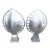 Pair of Arthur Court Aluminum Turtle Shell Lamps For Sale