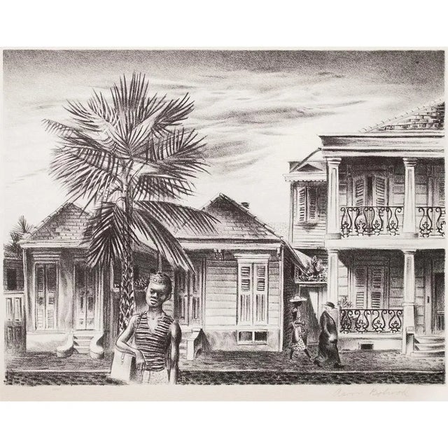 1939 After "New Orleans Street" by Aaron Bohrod, First Edition Period Offset Lithograph For Sale - Image 10 of 11