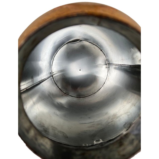 1990s Tea Canisters in Green and Gold With Coat of Arms & Greek Key - Set of 2 For Sale - Image 10 of 10