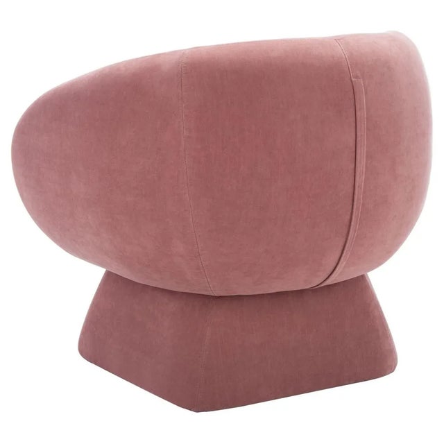 Wood Kiana Modern Accent Chair - Dusty Rose For Sale - Image 7 of 11