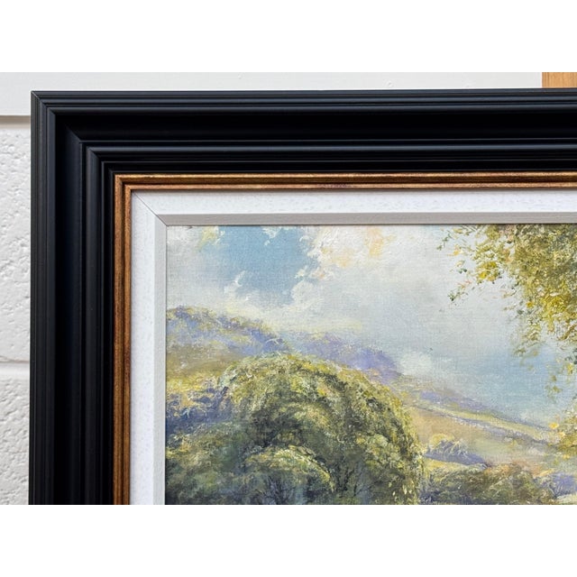 Remote Cottage in a Tree Lined River Landscape in Ireland by Modern Irish Artist 1985 Circa For Sale - Image 9 of 10