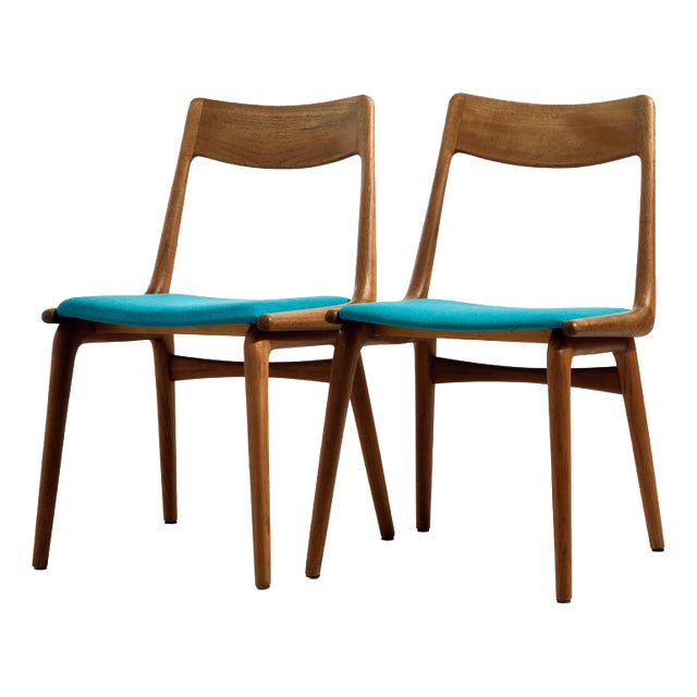 Teak Model 370 Boomerang Dining Chair by Alfred Christensen for Slagelse Møbelværk, 1960s, Set of 2 For Sale
