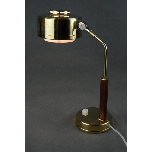 Vintage Swedish Table Lamp in Brass for BJS Skellefteå, 1950s, in Flawless conditions. Designed 1950 to 1959 This piece...