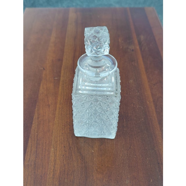 Vintage Eapg Early American Pattern Crystal Cut Glass Decanters For Sale - Image 4 of 8