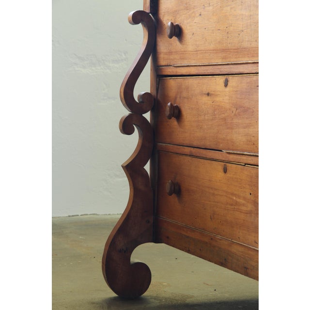 Antique 19th Century Provençal Sculptural Commode in Pine Wood, Denmark, 1850s For Sale - Image 12 of 18
