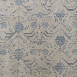 Zak & Fox Blue and White Kohtan Fabric- 2 Yards For Sale