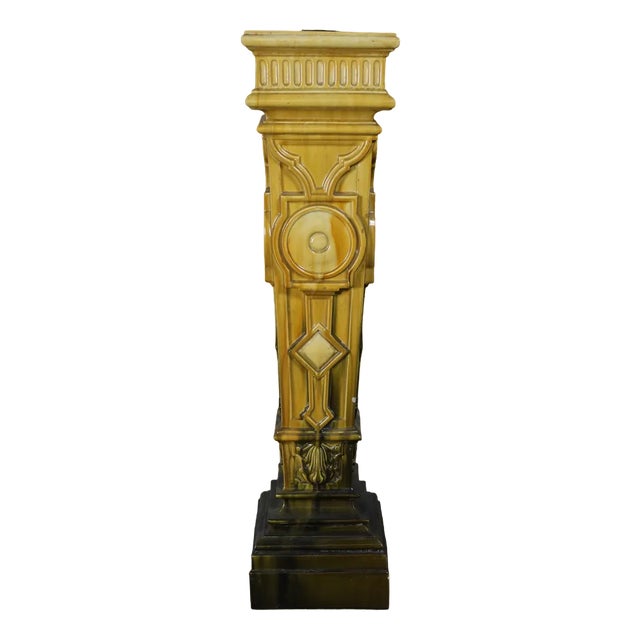 Antique Earthenware Pedestal, 1890s For Sale