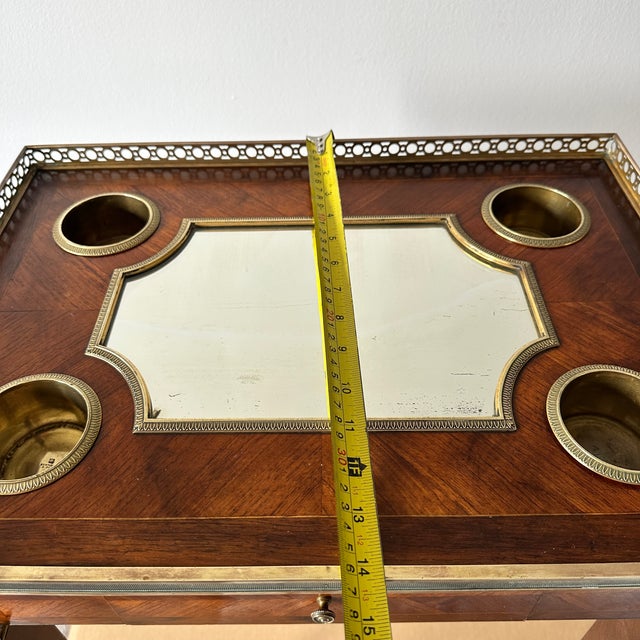 Antique 1890's Boin-Taburet Louis XVI Marquetry Salon Table Napoleon III France For Sale - Image 10 of 17