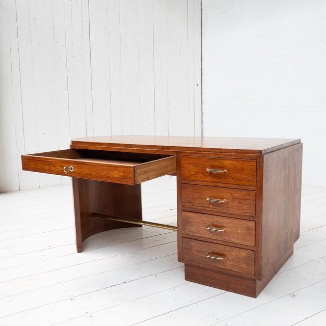 French Art Deco Rosewood Desk, 1920 For Sale - Image 8 of 15