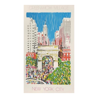 1980s Jorge Dumas Greenwich Village New York City Print For Sale