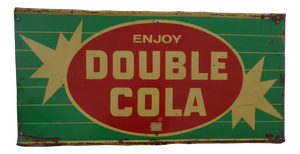 Tin Enjoy Double Cola Sign, USA, 1960s