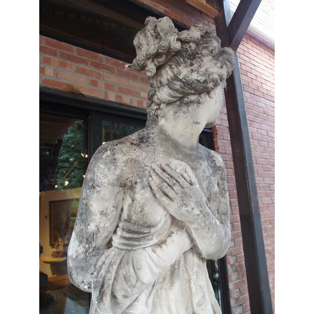 Stone Large Carved Limestone Garden Statue From a Property in Nice, France, Circa 1860 For Sale - Image 7 of 15
