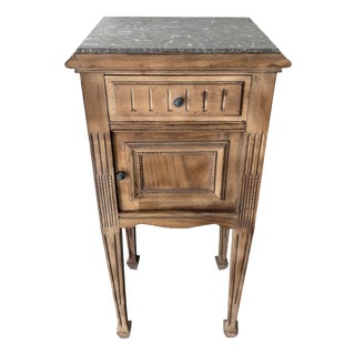 Neoclassical Side Table with Cabinet and Marble Top, France, 1940s For Sale