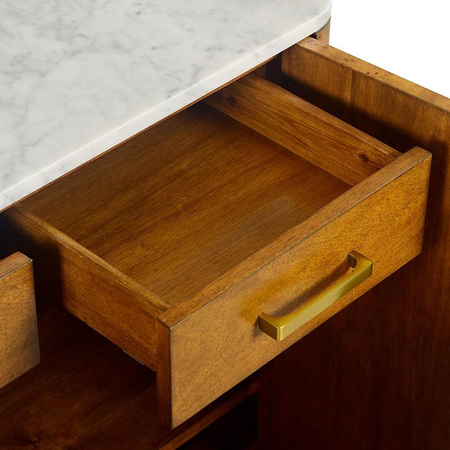 Contemporary Art Deco Burl Wood Bar Cabinet For Sale - Image 9 of 12