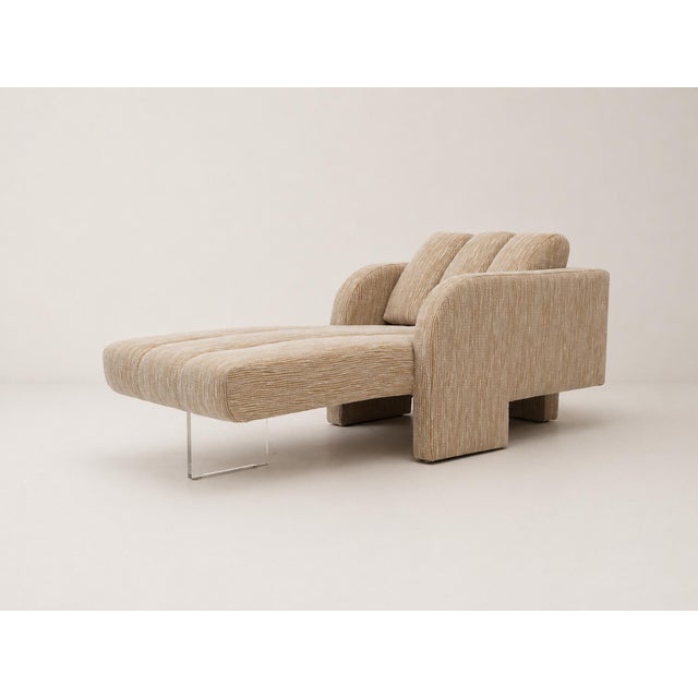 Vladimir Kagan "Deco Chaise" Lounge For Sale In Chicago - Image 6 of 14