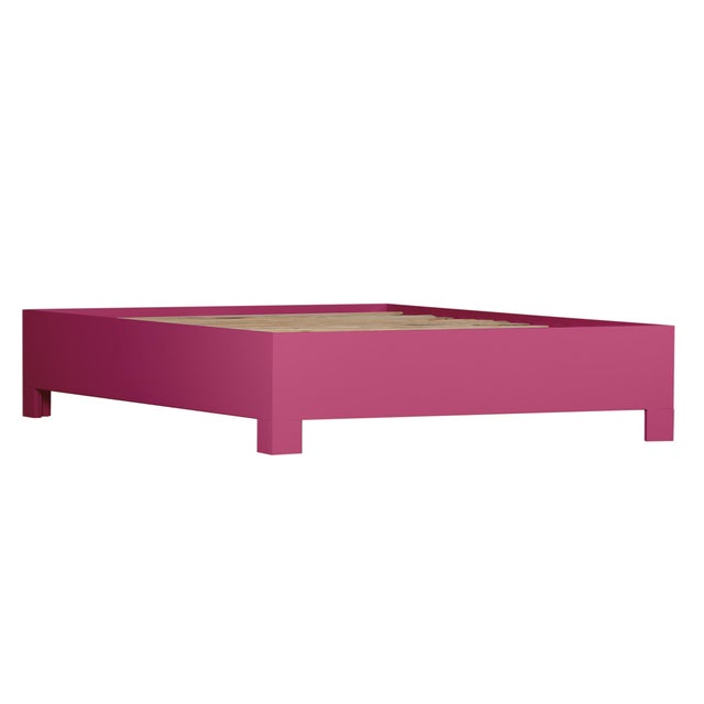 David Francis Tiffany Platform Bed Queen, Hot Pink For Sale - Image 4 of 4