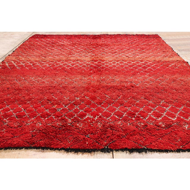 Vintage Beni M'Guild Moroccan Rug, 06'10 X 09'11 For Sale - Image 9 of 10
