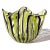 Beautiful vintage Murano hand blown Filigrana stripes Italian art glass mini decorative fazzoletto handkerchief vase....