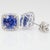 3.7Ct Aaa Tanzanite Stud Earrings With Natural Diamond Accents: Solid 14k Gold, A Pair For Sale - Image 4 of 6