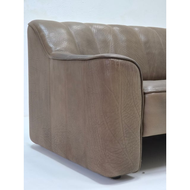 DS 44 Two-Seater Sofa in Buffalo Brown Leather from de Sede, 1970s For Sale - Image 14 of 15