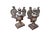 Beautiful 19th century Italian carved wood urns, featuring ornate scroll handles and a gilded finish. Beautiful rich...