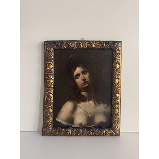 Tuscan School, Depicting Mary Magdalene, Nude, 1600, Oil on Canvas For Sale - Image 3 of 16