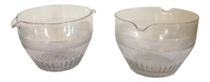 18th Century English George III Anglo Irish Cut Glass Crystal Wine Rinsers - A Pair