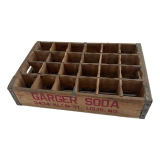 Vintage Garger Soda Wooden Bottle Crate – St. Louis, Missouri For Sale