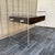 Vintage Mid Century Modern Waterfall Lucite Site Table with Floating Drawer. Circa 1970s. Features a single sheet of clear...