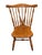 Wood Mid 20th Century Set of 4 Cherry Brace Back Windsor Style Dining Chairs by S. Bent & Bros., Inc. For Sale - Image 7 of 12