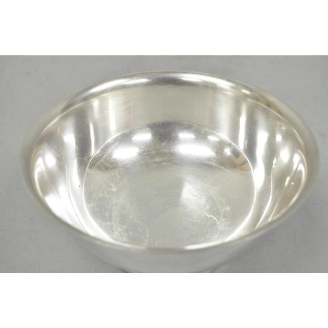 Mid 20th Century Vintage Mid Century Modern Gorham Yc780 8" Silver Plated Serving Bowl For Sale - Image 5 of 11