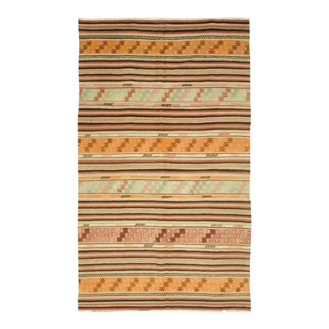 Vintage Turkish Kilim 9'5 X 5'4 For Sale