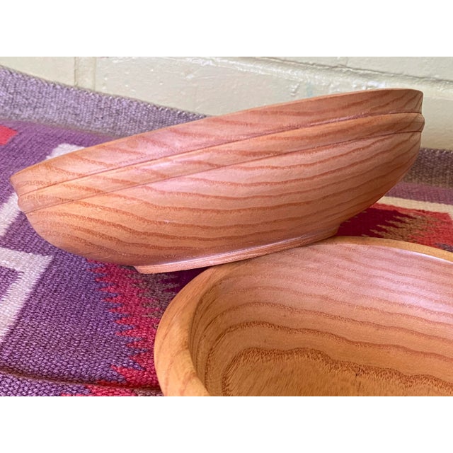 Wood Rodger Jacobs North Carolina Craftsman Artist Turned Wood Ash Bowls - a Pair For Sale - Image 7 of 13