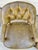 Set of Four Vintage Lewittes Tufted Sage Vinyl Club/Conference Chairs With Brass Casters For Sale - Image 12 of 17