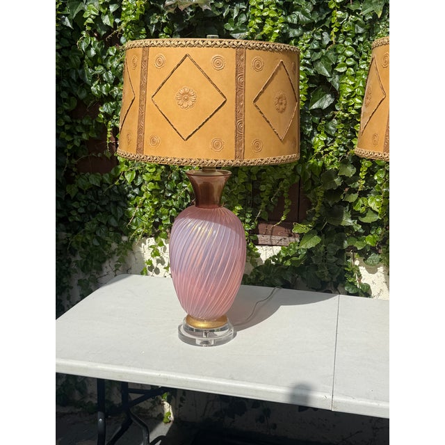 1950s Fantastic Pair of Murano Lamps by Archimede Seguso For Sale - Image 10 of 10
